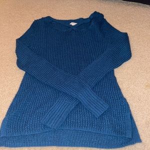 blue sweater